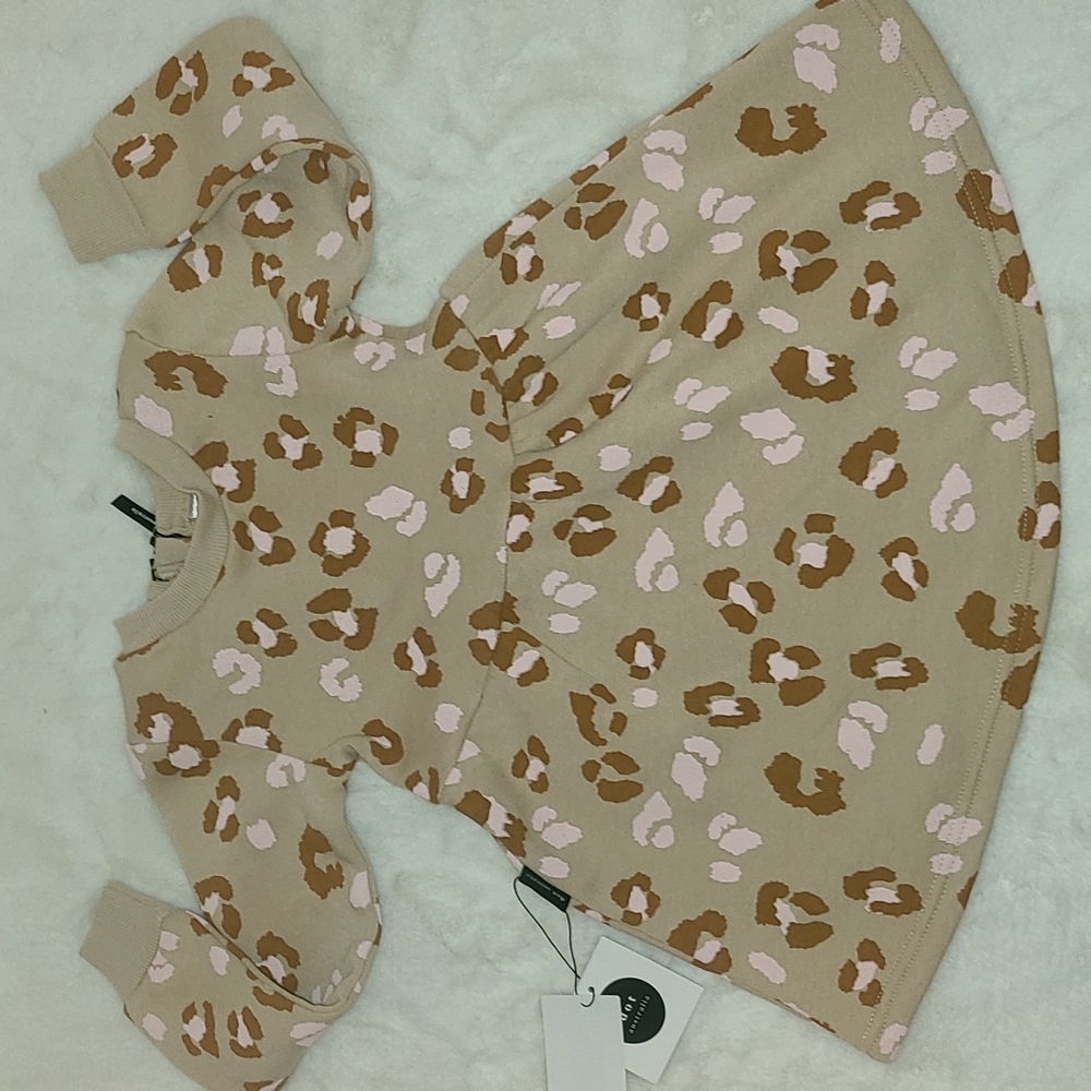 Cheetah Print Long Sleeved Toddler dress|3T